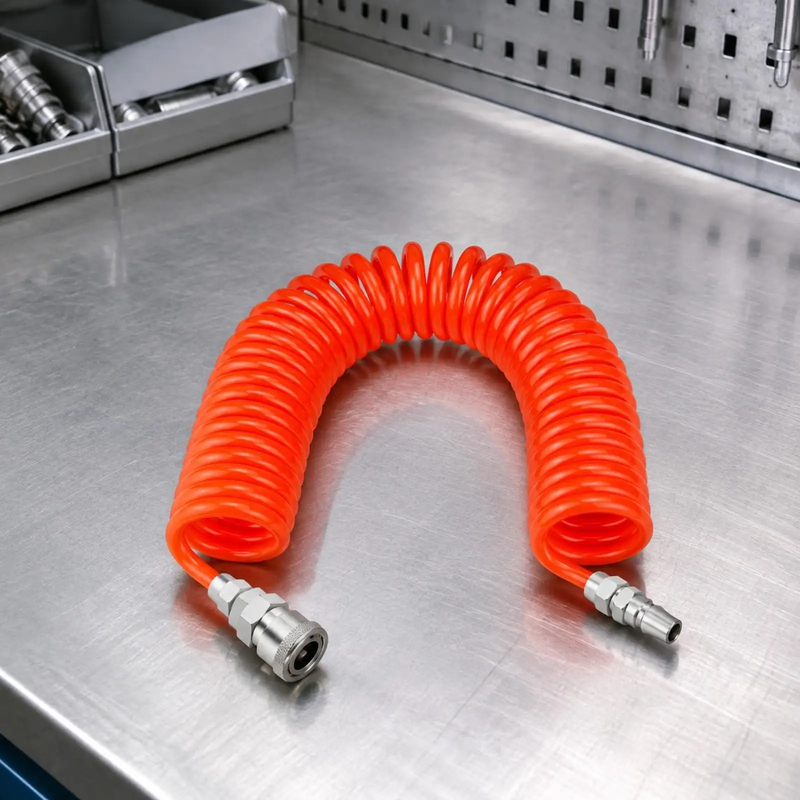 Spring Pneumatic Air Line PU Hose for Compressor Tools Retractable Workshop Garage