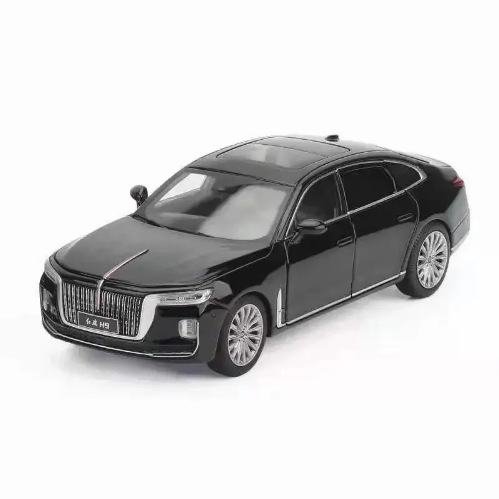1:32 HONGQI H9 Gesimuleerde Metalen Speelgoed Voertuigen Model Legering Trek Kinderen Speelgoed Echte Licentie Collectie Gift Auto Kids A382
