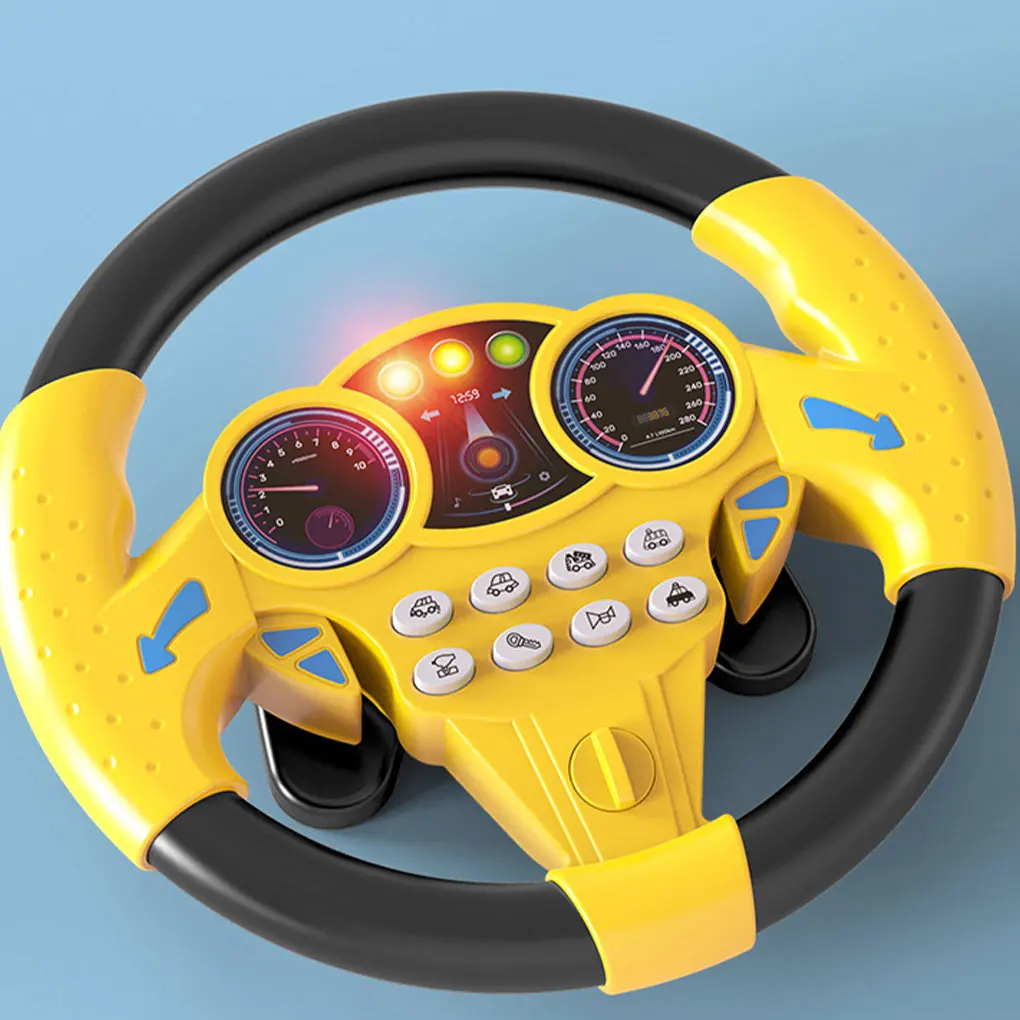 AssortedColor Car Simulation Steering Wheel Toy For Kids With Vibrant Colors Steering Wheel Toys