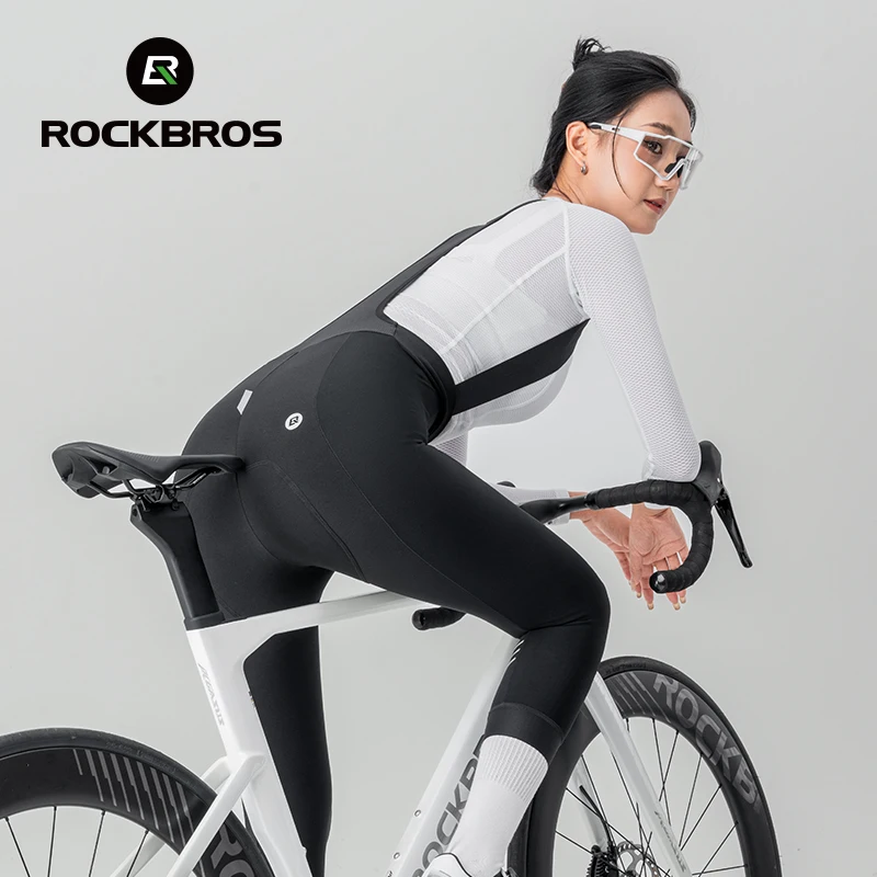 

ROCKBROS Cycling Bib Pants Thermal Fleece Trousers MTB Mountain Reflective Bike Pants Tights Shock-absorbing Gel Padded