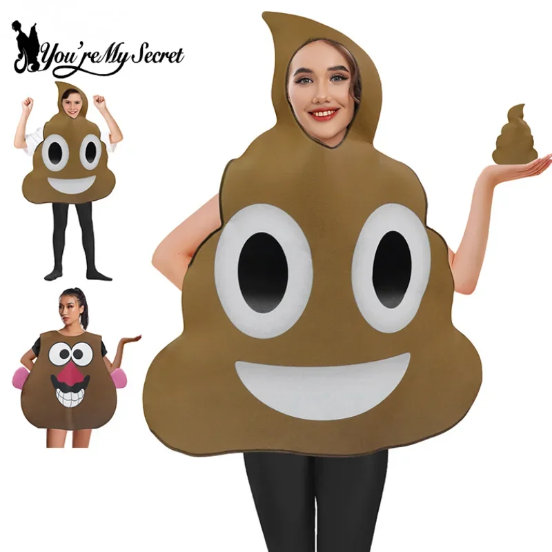 [You're My Secret] Adult Kids Poop Costume Funny Stage Show Costume Halloween Party Cosplay Outfit Carnival Party Fancy Dress