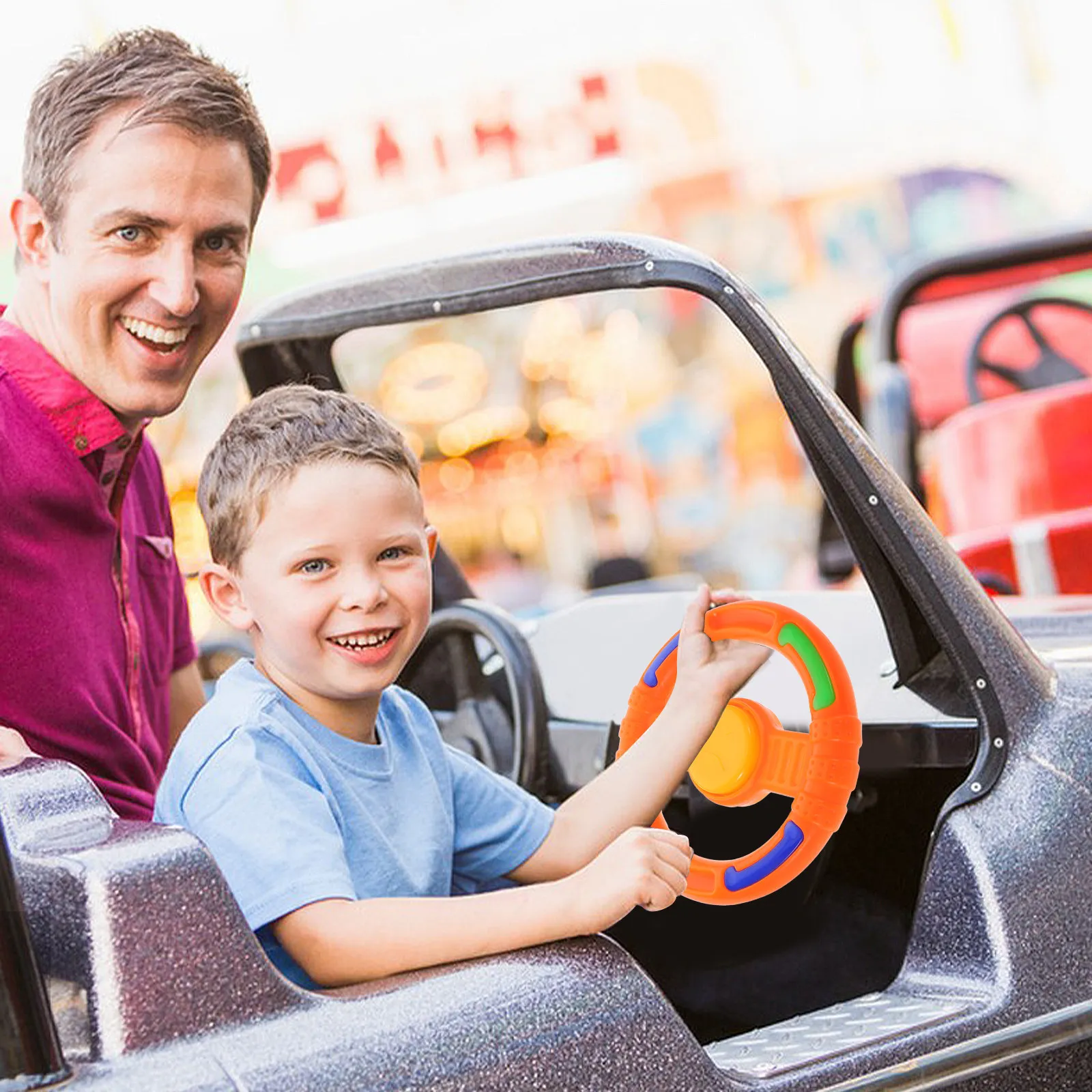 

Утолщенный руль для автомобиля, игровой набор Монтессори для заднего сиденья, аксессуары для игровой площадки, развивающие моторику навыки