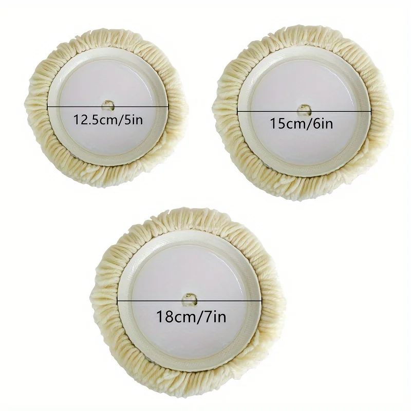 1/2Pcs 6 Inch Polishing Pads with Hook and Loop Backing for Car Boat RV Motorcycle Polishing, Durable Material for Efficient Com