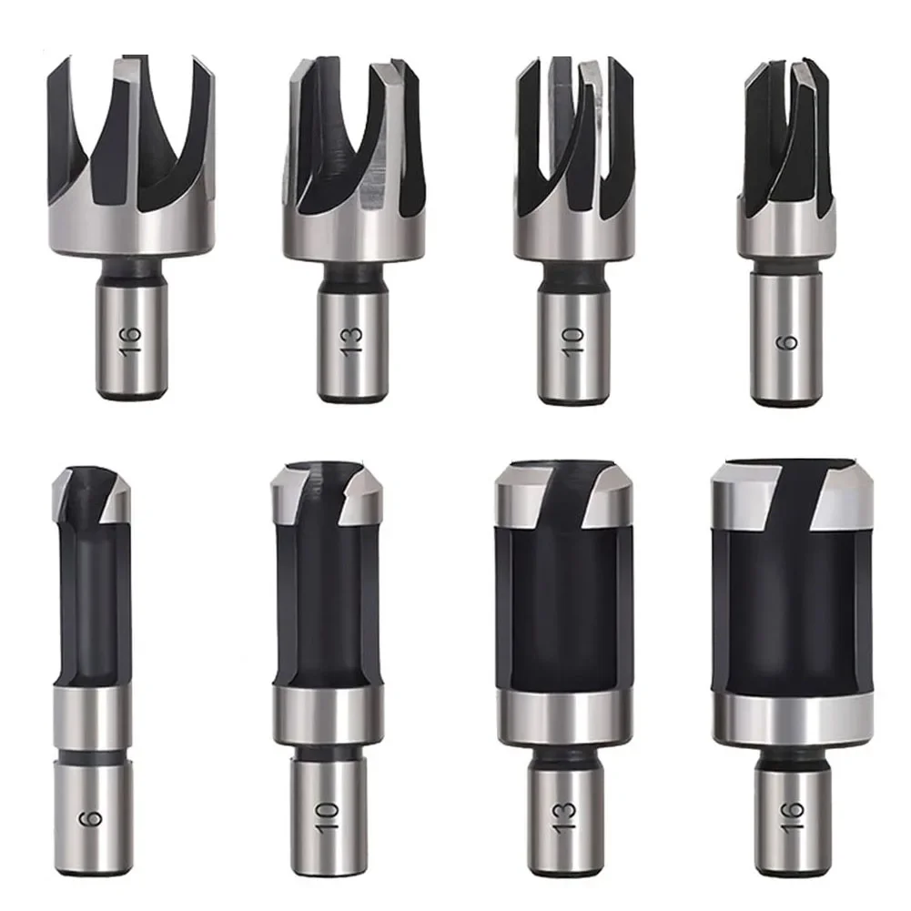 4/8pcs Wood Plug Cutter Drill Cutting Tool Drill Bit Woodworking Cork Drill Bit Home DIY Power Tool Replacement Accessories