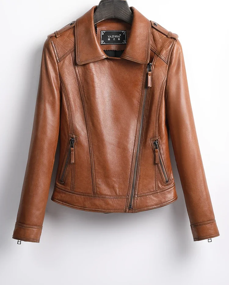 Tajiyane Genuine Leather Jacket Women Spring Autumn Real Sheepskin Coat Slim Short Leather Jackets and Coats Casaco Feminino SGG