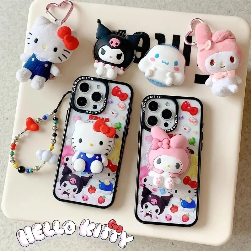 

Cute Sanrio Hello Kitty Kuromi My Melody For Magsafe Magnetic Phone Grip Tok Stand For iPhone Foldable Wireless Charging Holder