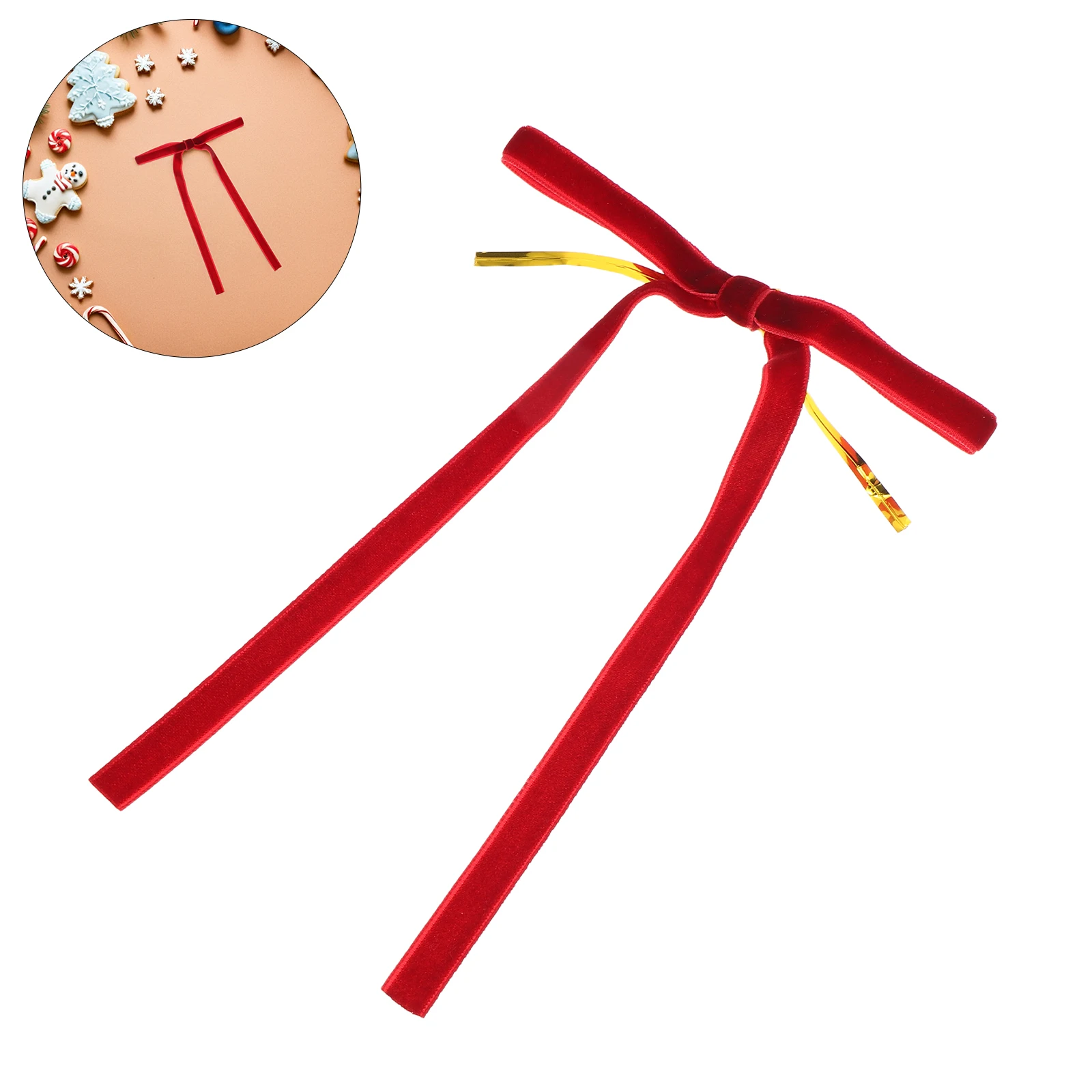 

24Pcs Flocking Wired Ribbon Bows Christmas Tree Decor Garland Wreath Rustic Presents Bowknots Christmas Tree Bow