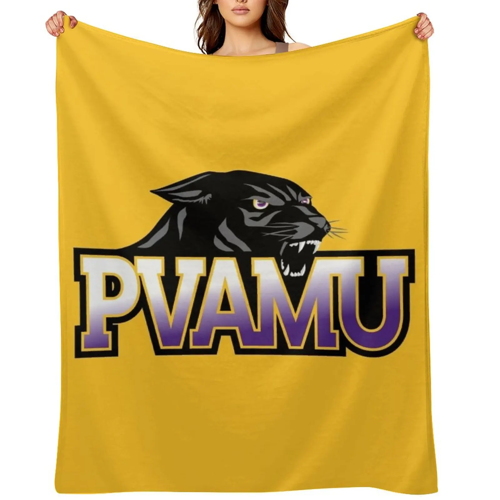 

Prairie View Panthers Throw Blanket Plaid on the sofa Stuffeds Moving Sofas Blankets