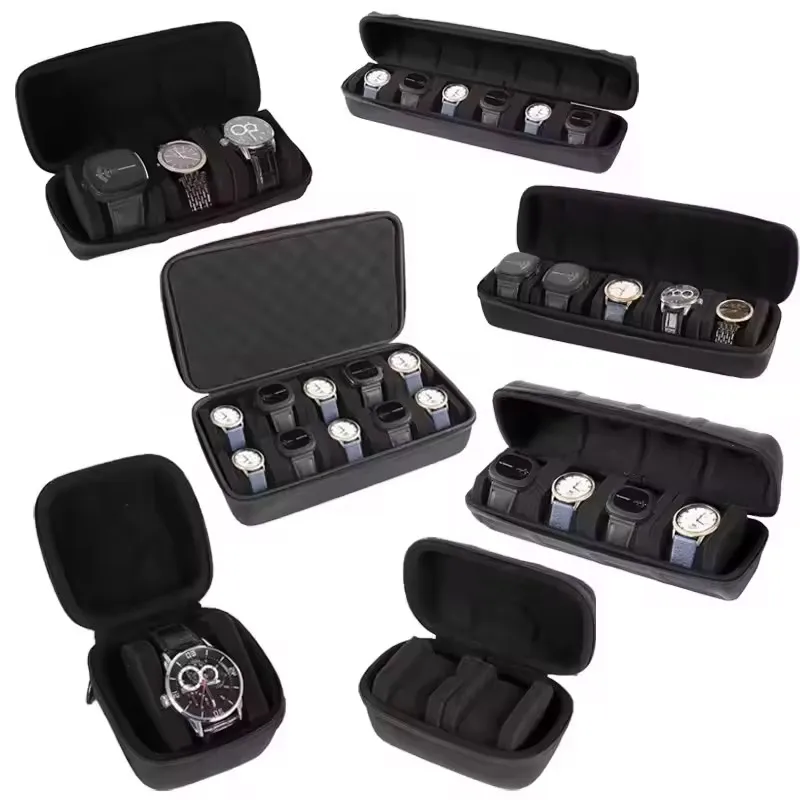 10 Slots Watch Storage Box Watch Zipper Travel Case Portable Watch Organizer Display Holder for Wristwatches and Smart Watches