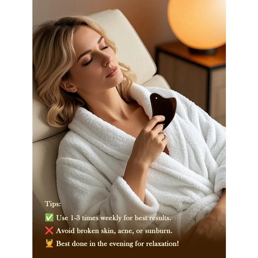 2PCS Gua sha Facial Tools SPA Cadeau voor Vrouwen Natuurlijke Gele Bian Steen voor Lymfedrainage Massager Gezichtsmassage Huidverzorging