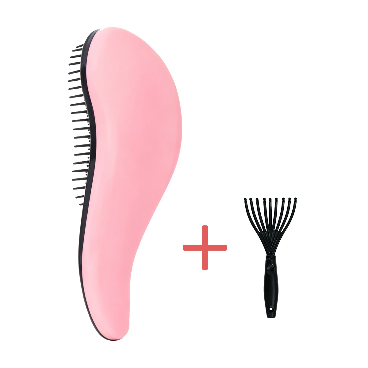 Hairdressing Massage Hair Brush Set - Exfoliating Shower Hair Brush, Includes Comb Cleaning Claws, Suitable for All Hair Types