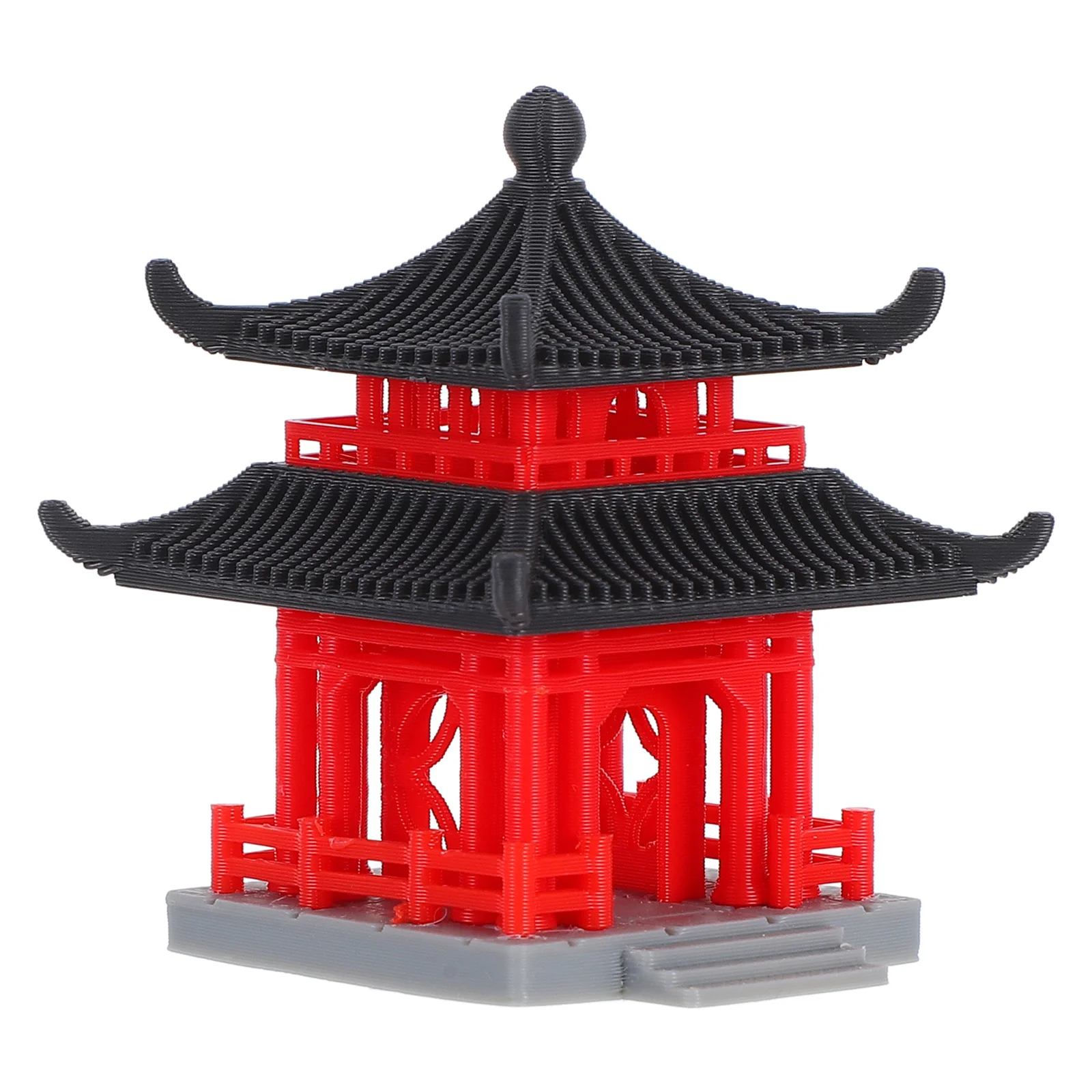 

Miniature Pavilion Ornament Chinese Style Pla Bonsai Garden Decor Fish Tank Landscaping Micro Landscape Decoration Desktop