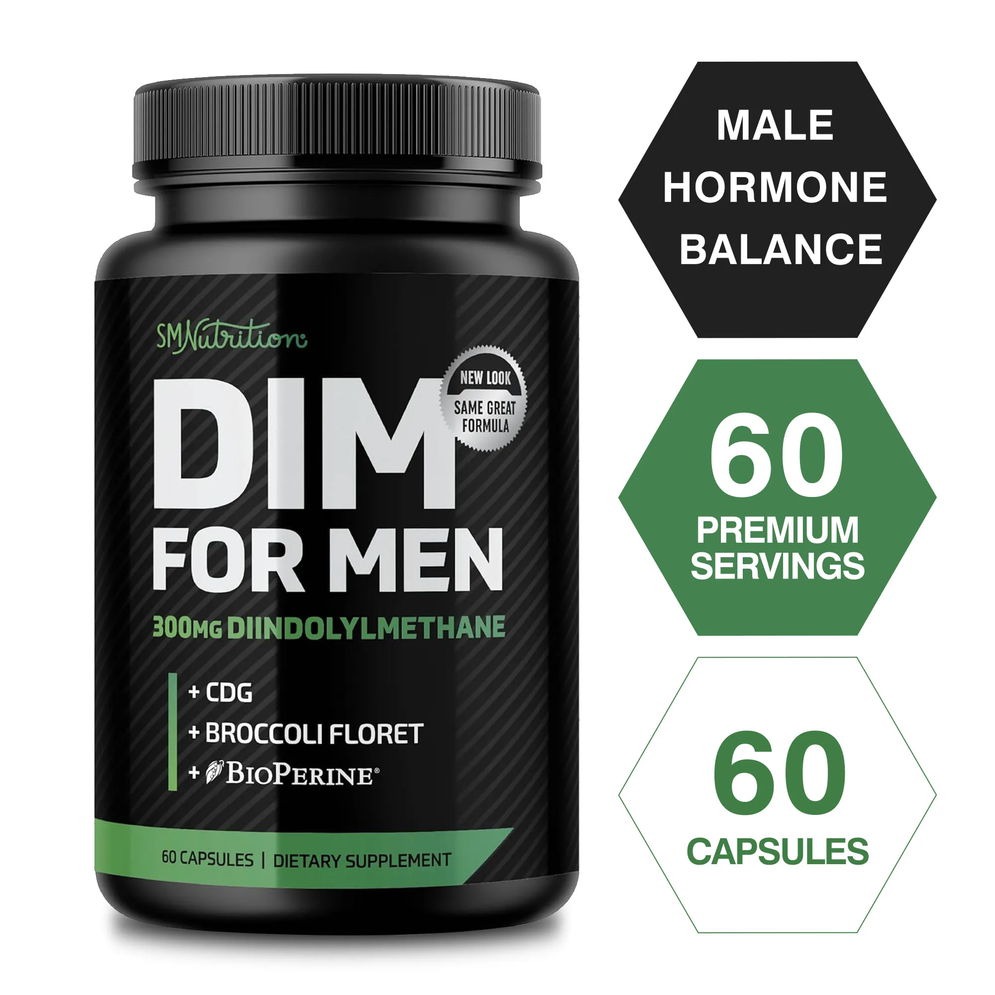 DIM Supplement for Men - Hormonal Balance Improves Energy, Mood, and Overall Vitality