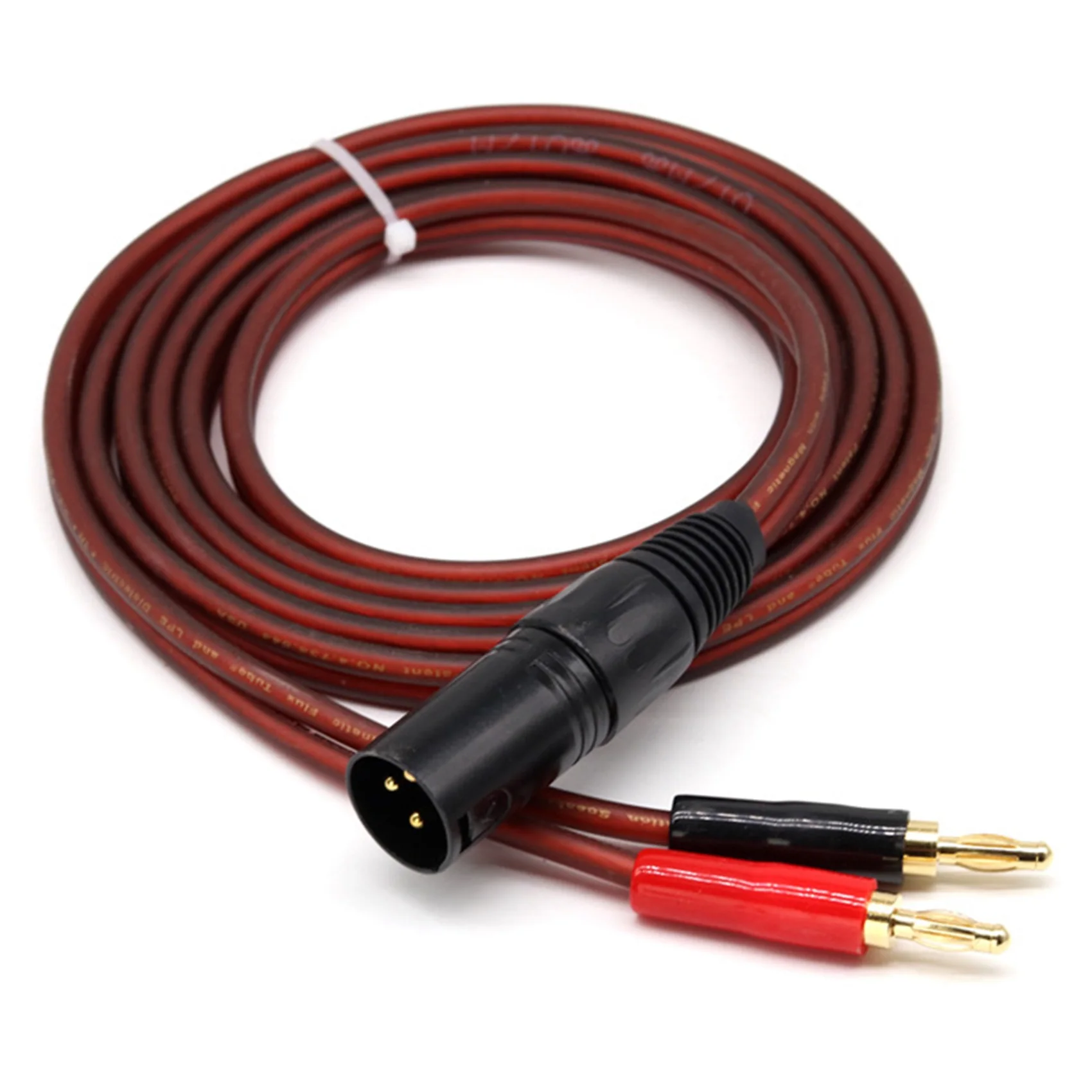 XLR to Banana Speaker Cable,XLR 3 Pin Female to Dual Banana Plugs Audio Cable, Gold-Plated 4mm Plug to XLR3 Pro HiFi