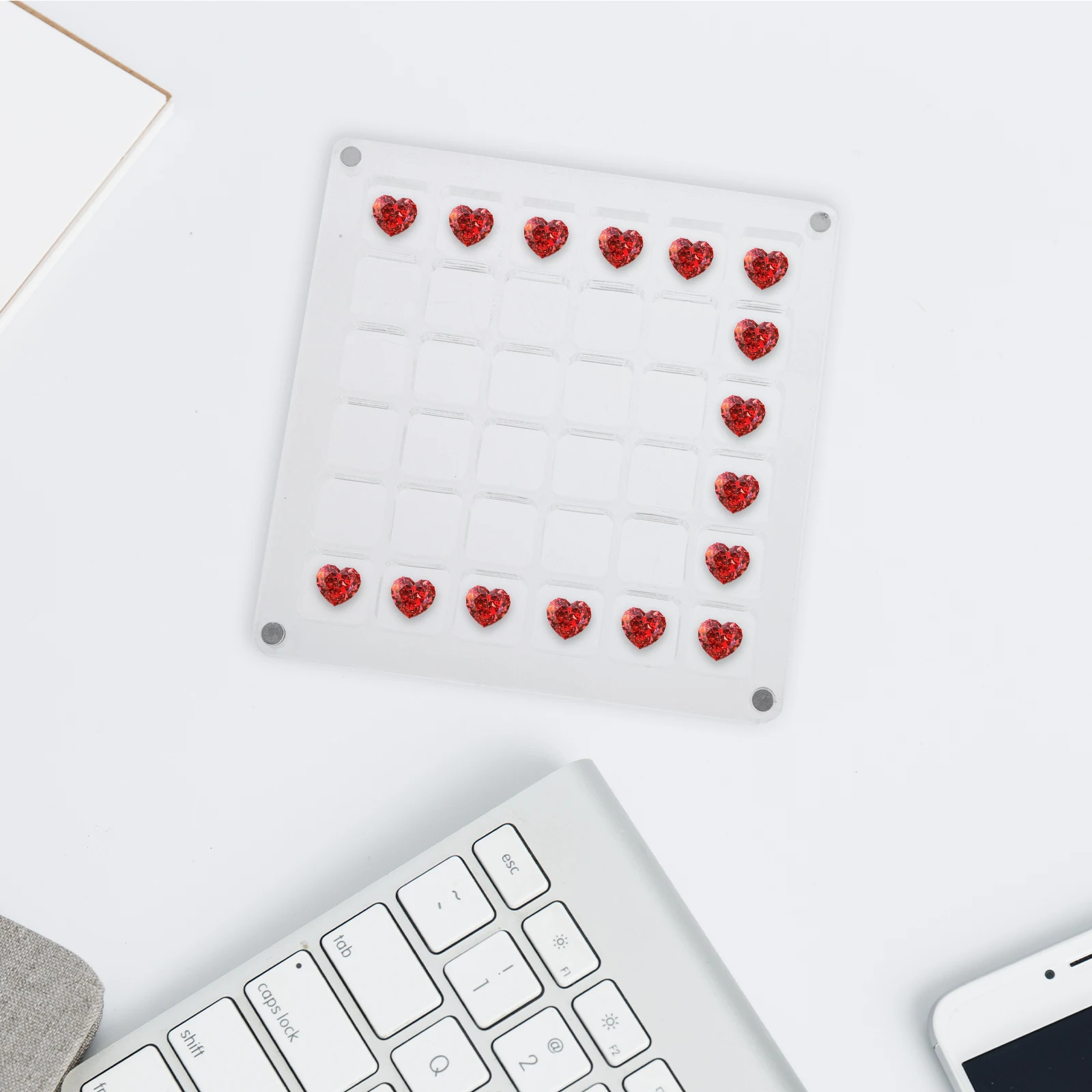 

36 Grids Acrylic Nail Storage Box 1 4cm Per Hole Transparent Jewelry ganizer Magnetic Lid Beads Craft Holder Box Storage