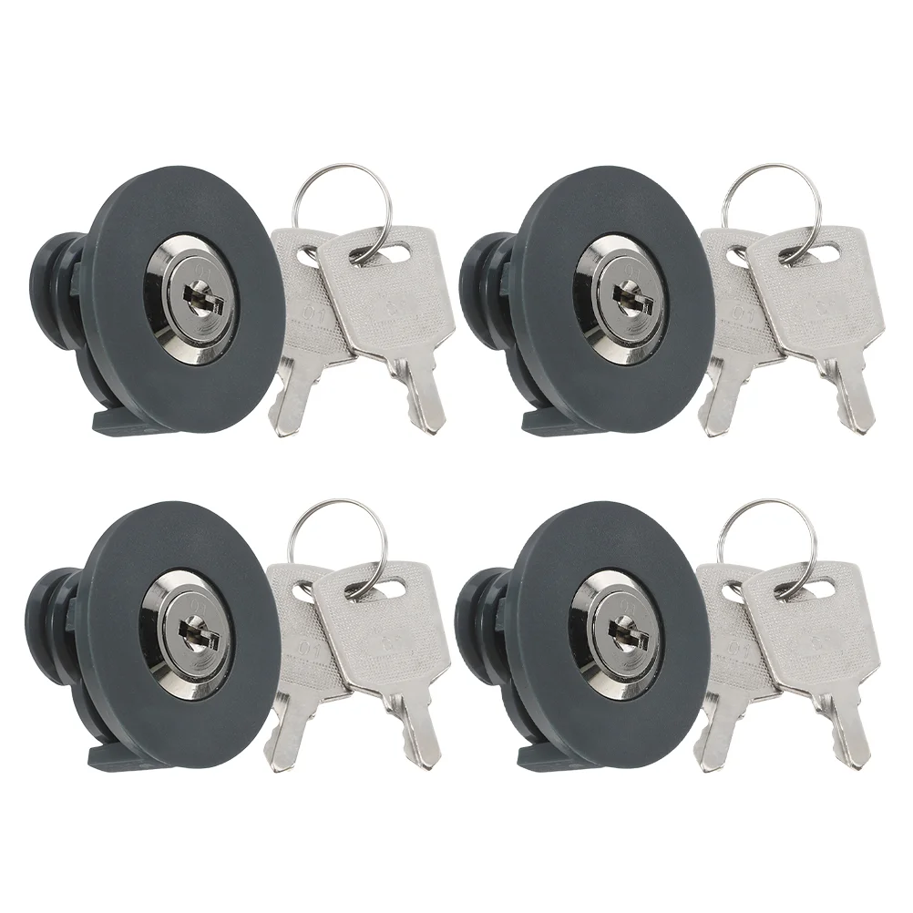 

4Pcs Socket Zinc Alloy Safety Industrial Locks Tool Box Lock Replacement Cabinet Door Row Plate Mail Box Plastic Shell