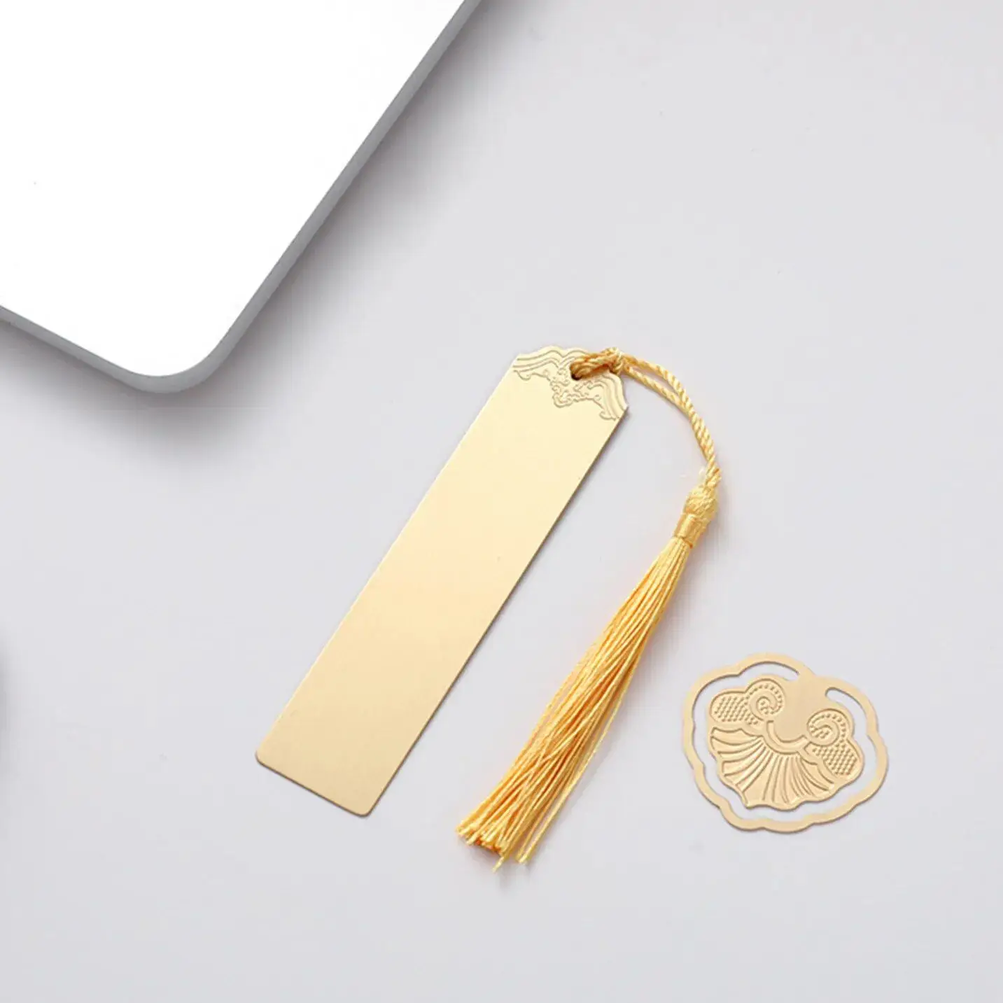 Hand Ledger Brass Bookmark Book Buckle Four-Piece Set Wenfang Four Treasures School Business Anniversary Celebration With Hand G