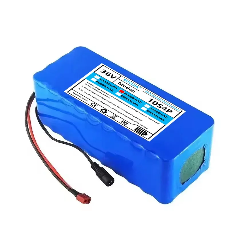 Batterie Lithium-Ion 100% Originale 36V 10S4P 20000mAh 1000W, Haute Capacité, BMS Et Prise En Option