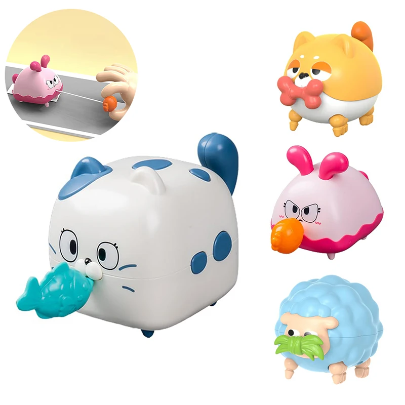 

1pc Cartoon Car Toys Cute Cartoon Pull Back Toys Small Animal Cars Fine Motor Skills Learning Games Wind Up Cars Outdoor Travel