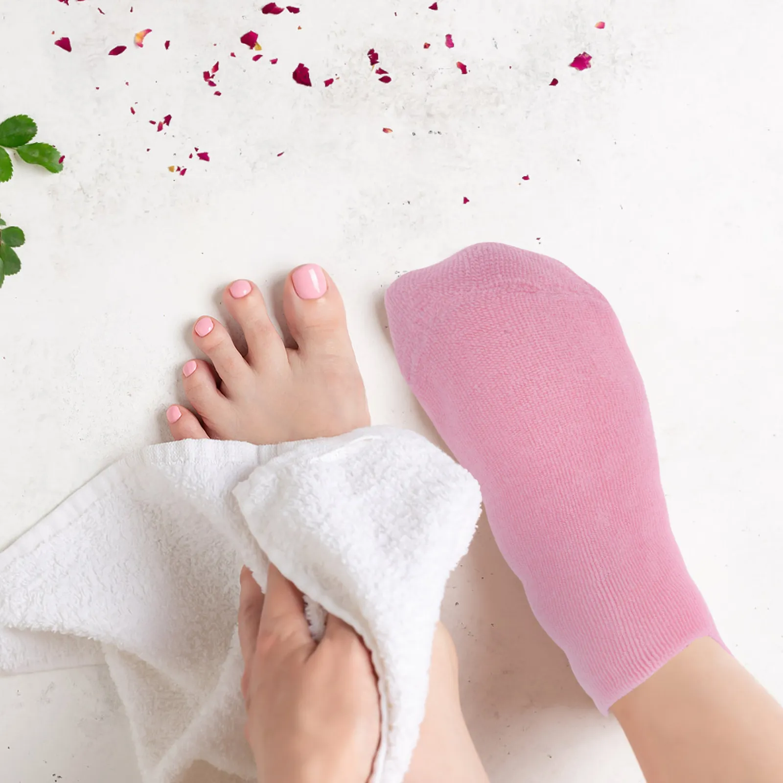 4Pcs Gel Foot Mask Socks for Dry Cracked Heels Deep Exfoliation Moisturizing Foot Care Socks Overnight Hydrating