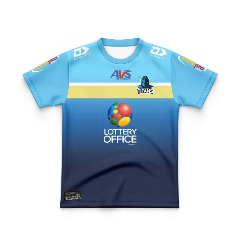 

2024 Kids Gold Coast Titans Men's Replica Home and Away Jerseys (Custom name and number )