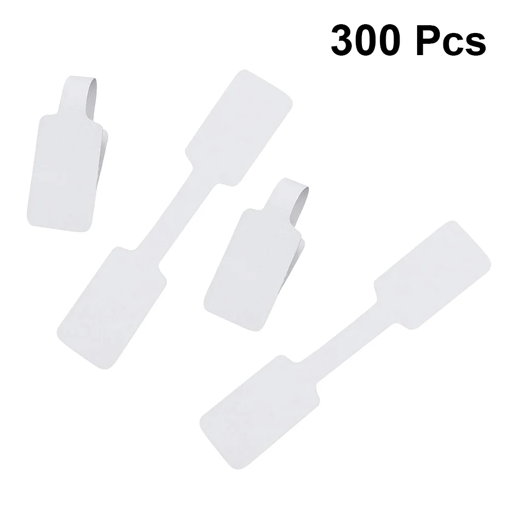 

300pcs Self Adhesive Labels Price Tags for Jewelry Display Hangtag Cards Blank Necklace Ring Stickers Residue Free