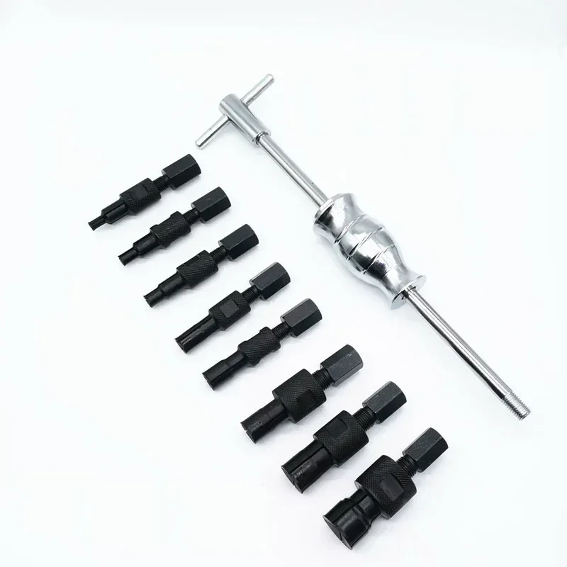 9Pc Blind Hole Slide Hammer Pilot Bearing Puller Internal Extractor Removal Kit 8-32MM Car Disassembly Tool