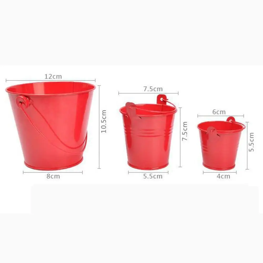 Miniature Simulation Water Bucket Accessories Iron Dollhouse Mini Water Bucket 1/12/1/6 Simulation Kitchen Pretnd Play Bucket