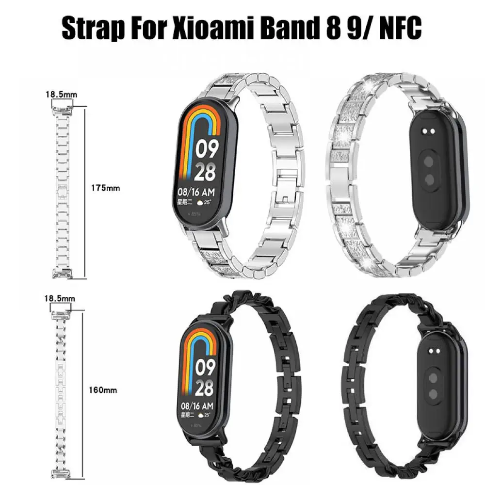 

Compatible with personalized metal wristbands Xiaomi wristband 8 9 steel strap MI wristband 8 9 NFC wristband