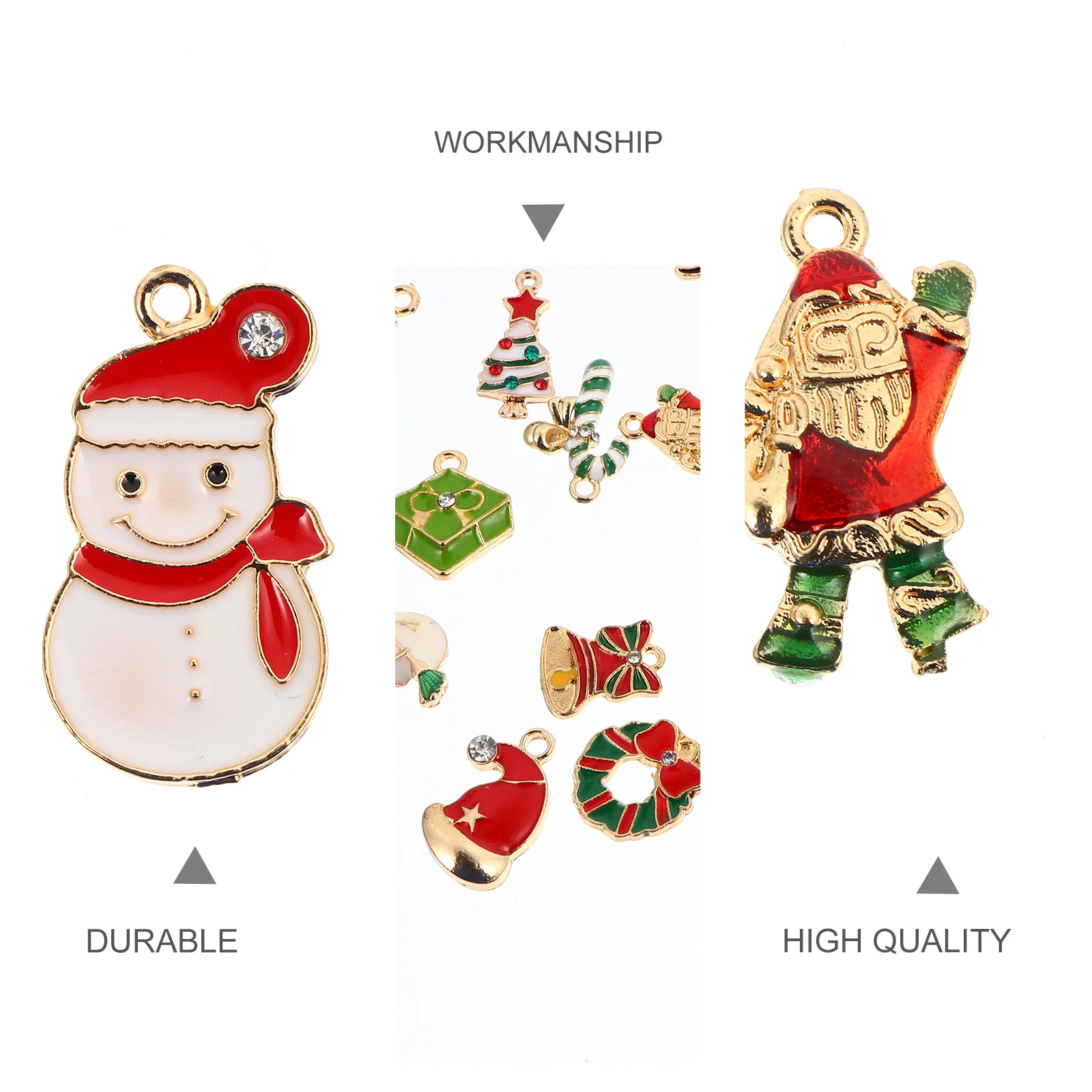 17 قطعة قلادة سبيكة سحر بالتنقيط DIY مستلزمات صناعة المجوهرات عيد الميلاد قلادة مجموعة سحر معدني للهدايا DIY