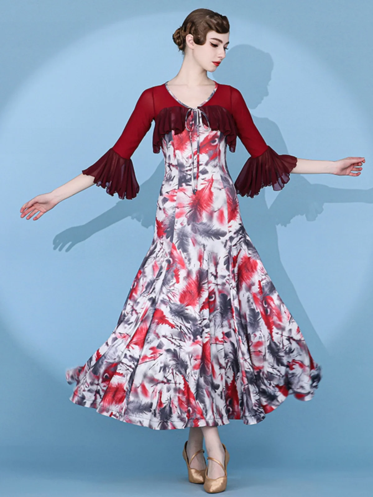 

Женское новое платье для современного танца 2025 года, национальный стандарт, танцевальное платье для бальных танцев, вальса 2120