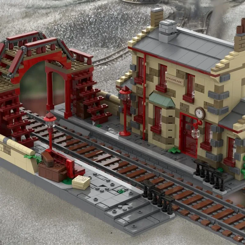 

920 шт. Hogsmeade Station и философский камень MOC, индивидуальные строительные блоки, сборка вашего собственного уникального волшебного мира, фэнтезийное путешествие