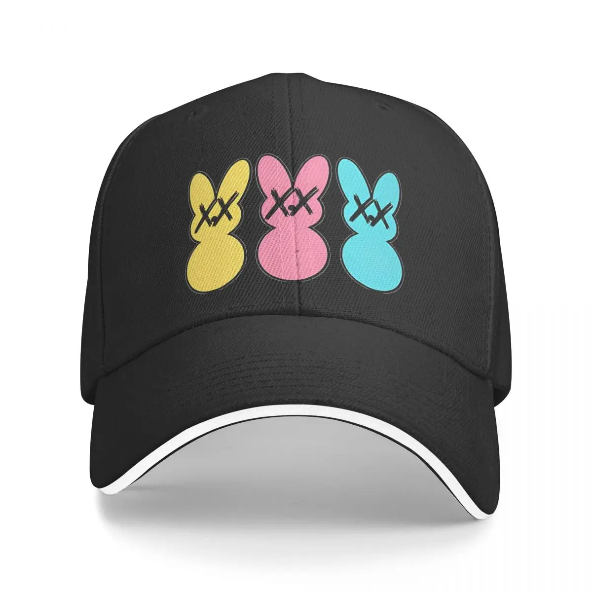 Faded Marshmallow Bunnies Baseball Caps Fashion Rapper Lil Peep Sandwich Hat Men Women Adjustable Dad Hat Workouts