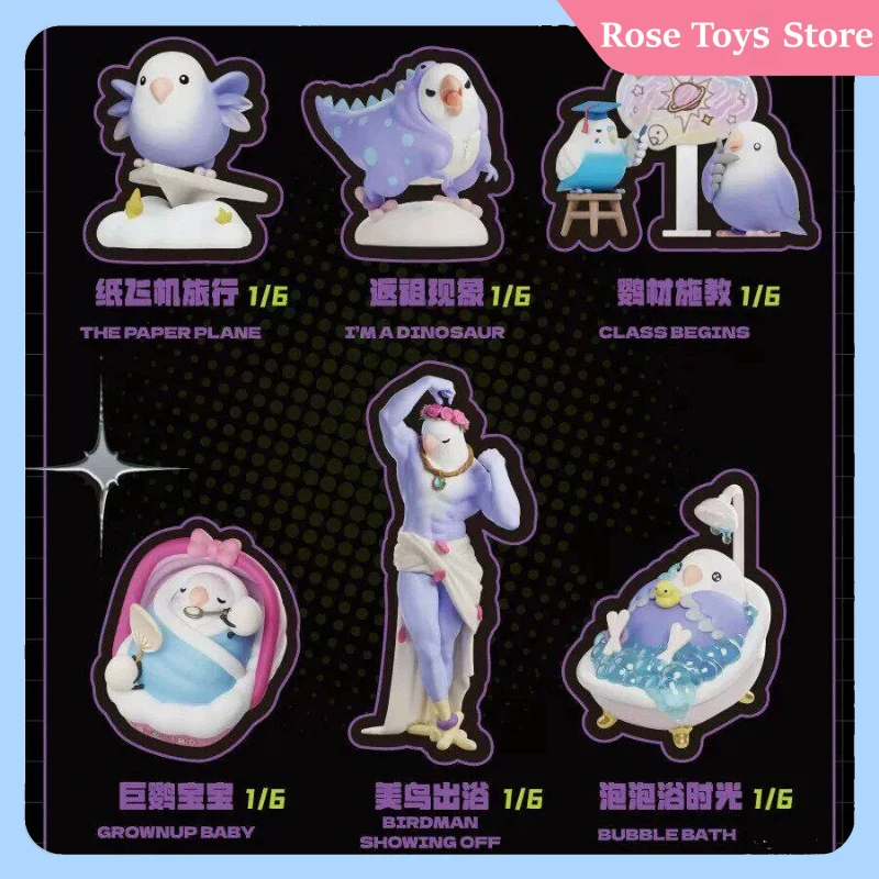 

Genuine Plzdot Bird Taro Round Figurine Blind Box Birds And Flowers Series Mini Abstract Desktop Decoration Mysyery Box Gifts