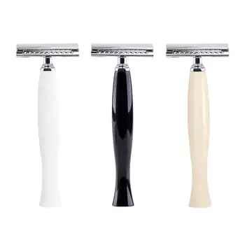 Rasoir de sécurité à double tranchant pour hommes, poignées amovibles, rasoir classique portable, support de rasage pour salon de coiffure à domicile