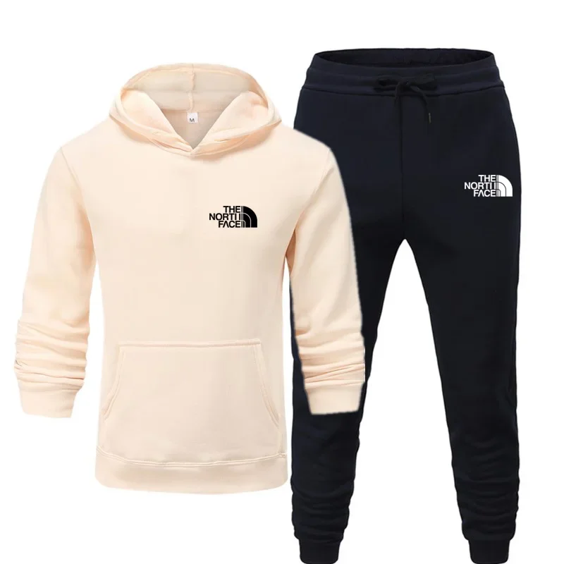 2024 Autumn New print Men's Women Fashion Casual Tracksuits Outdoor Fitness Jogging Hooded Sets Sports Luxury Hoodie+Pants Suit image 4