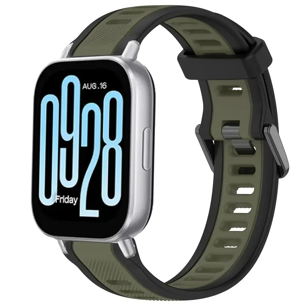 22/20/18mm Silicone Strap for Redmi Watch 5 Active/Lite Two-tone Comfortable Band Garmin Forerunner 970 965 170 70/Approach S50