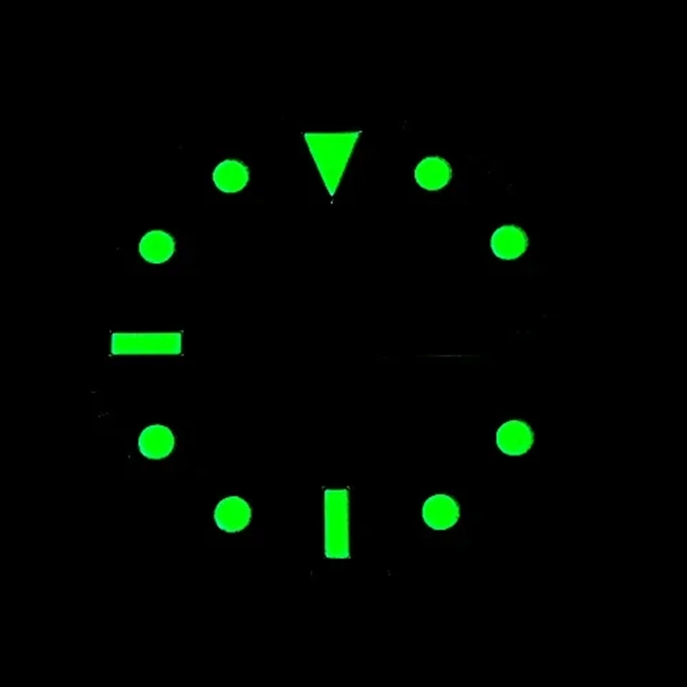 28.5mm Dial Blue Green Luminous Watch Dial Fit for NH35 NH36 7s26 Movement SKX007 SPRD 6105 Turtle Watch Case NH35 NH36 Dials