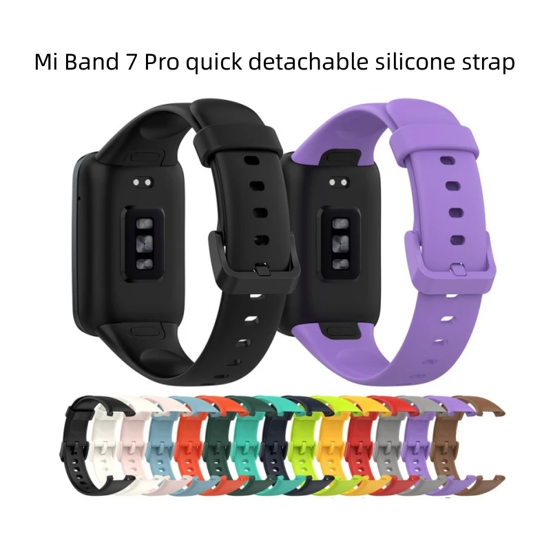 1pcs Fit สําหรับ Xiaomi Band 7 Pro 7pro สมาร์ทสายนาฬิกา + กรณี Xiaomi Band 7pro ซิลิโคน TPU สายรัดข้อมือ