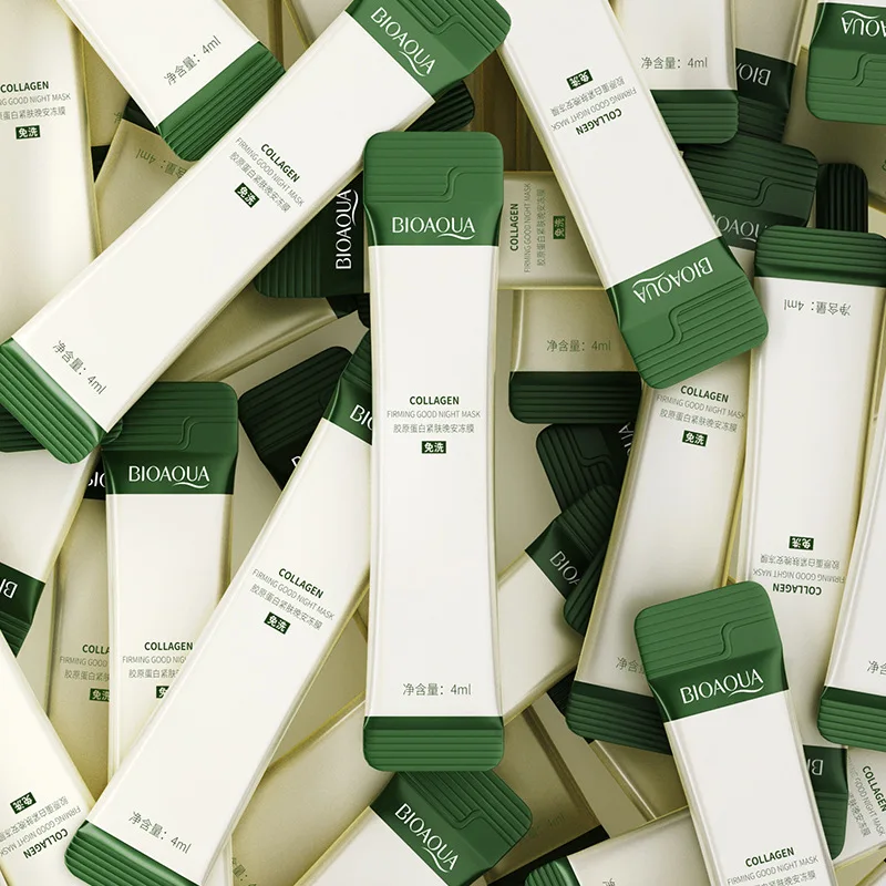 

100pcs BIOAQUA Centella Collagen Sleeping Facial Masks Moisturizing Firming Oil-control Korean Face Mask Skin Care for Face