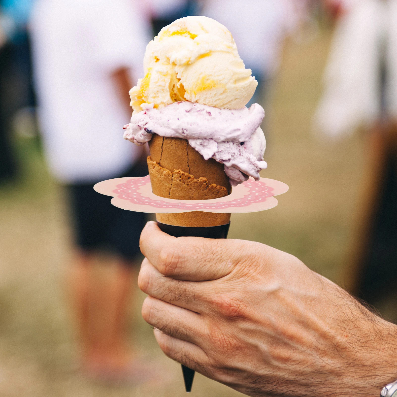 

50pcs Drip-Proof Ice-Pop Paper Holder No Drip Catcher For Kids Anti- Accessories Decorative Water Catcher Party