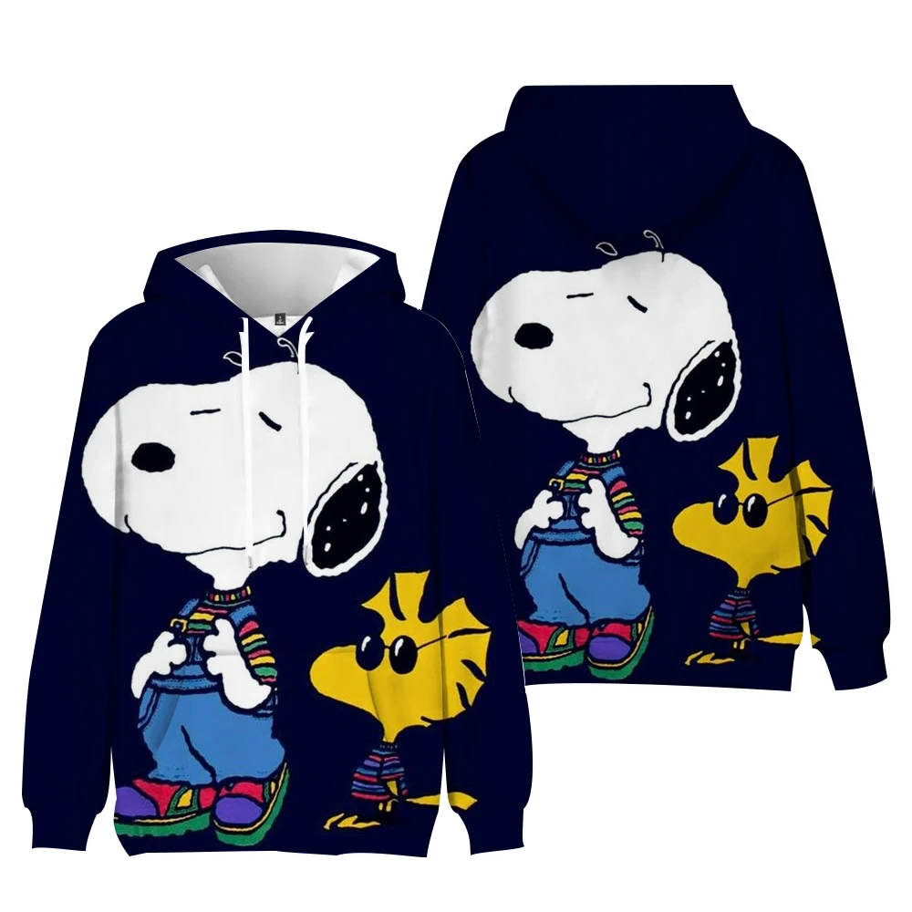 Woman\'s Hoodie New Autumn/Winter Fashion Y2K Snoopy cartoon print Sweatshirts Round Neck Coat Loose Long Sleeve Hatless Hoodie