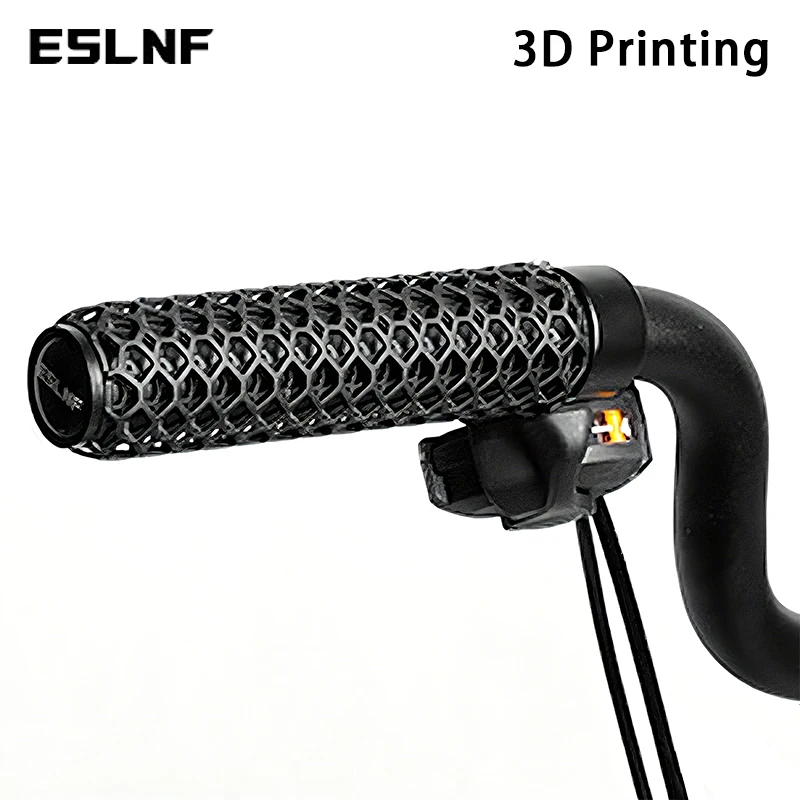 

ESLNF Ultralight Bicycle Grips Hollow-out Design Bike Cuffs 3D Printed Bike Grips TPU Non-Slip Shockproof Bicycle Parts