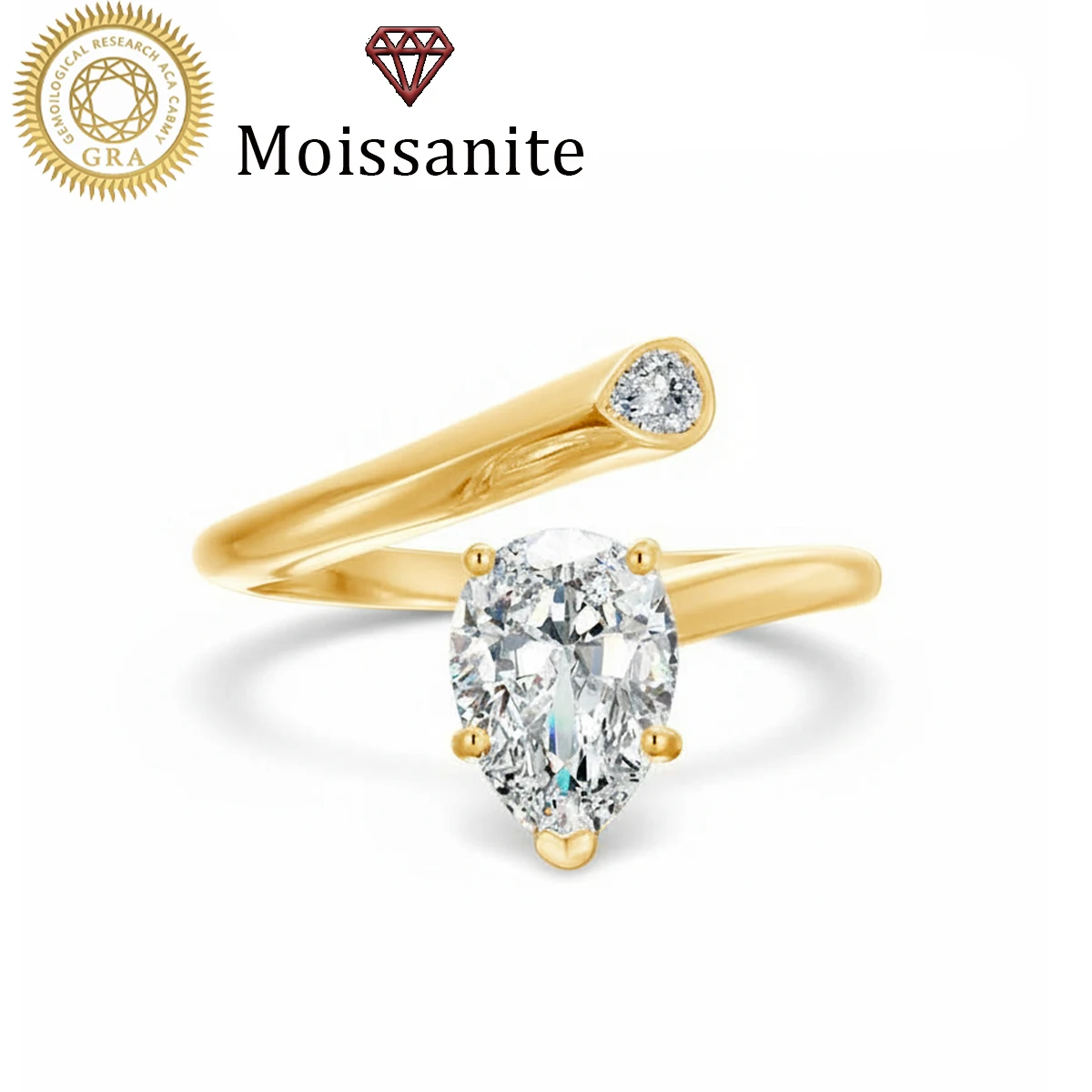 

1 шт. Женское обручальное кольцо, кольцо с грушевидной подвеской для женщин, 3. Серебро 925 пробы, 1 г, 2 карата муассанита, великолепный богемный дворцовый стиль, роскошный подарок на помолвку, предложение руки и сердца, свадьбу, годовщину, День святого 