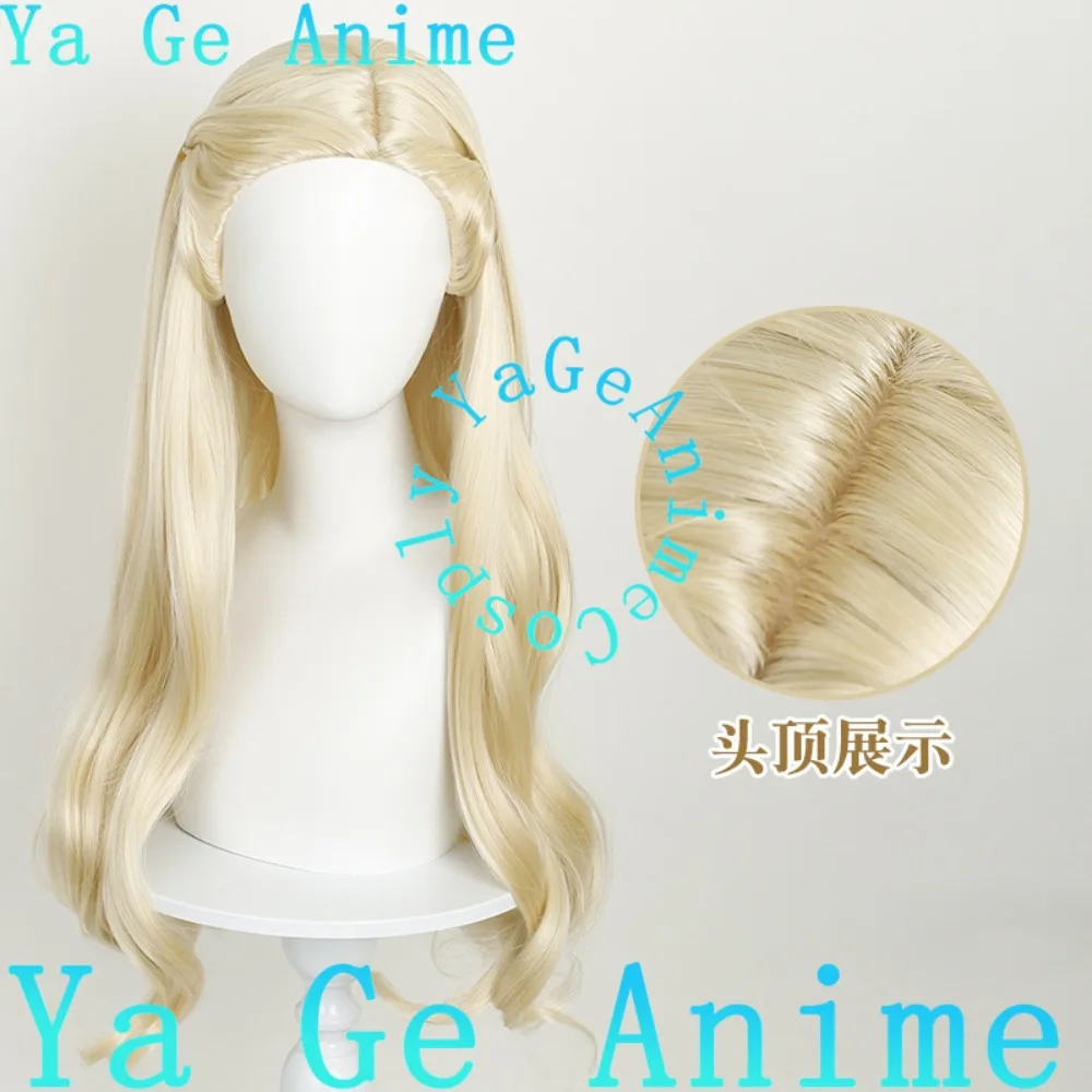 

Ya Ge Anime Glinda Cosplay Wig 2024 Movie Simulated Scalp Anime Games Halloween Carnival Party Synthetic Heat Resistant Hair