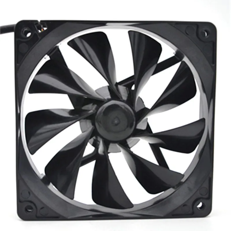 Ventilateur PC silencieux 12 cm 12 V : roulement en alliage TT-1225 (120 x 25 mm, 1400 tr/min, 3 broches) pour boîtier, refroidissement CPU et PSU