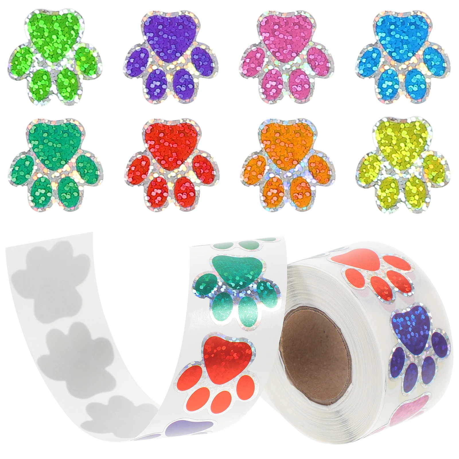 

Lovely Dog Paw Print Wall Stickers 1 Roll Removable Waterproof Decals For Bedroom Bathroom Smooth Surfaces No Residue Easy Apply