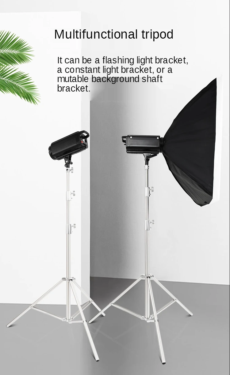 200/280cm Super Stable Tripod Metal Light Stand l Air Pressure Bearing 15kg For Ring Light Live Youtube and Photography Softbox