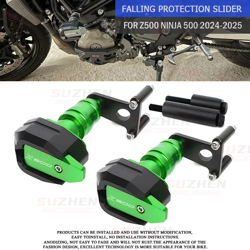 

For Z500 Z 500 NINJA500 NINJA 500 2024-2025 Motorcycle CNC Falling Protection Frame Slider Fairing Guard Crash Pad Protector