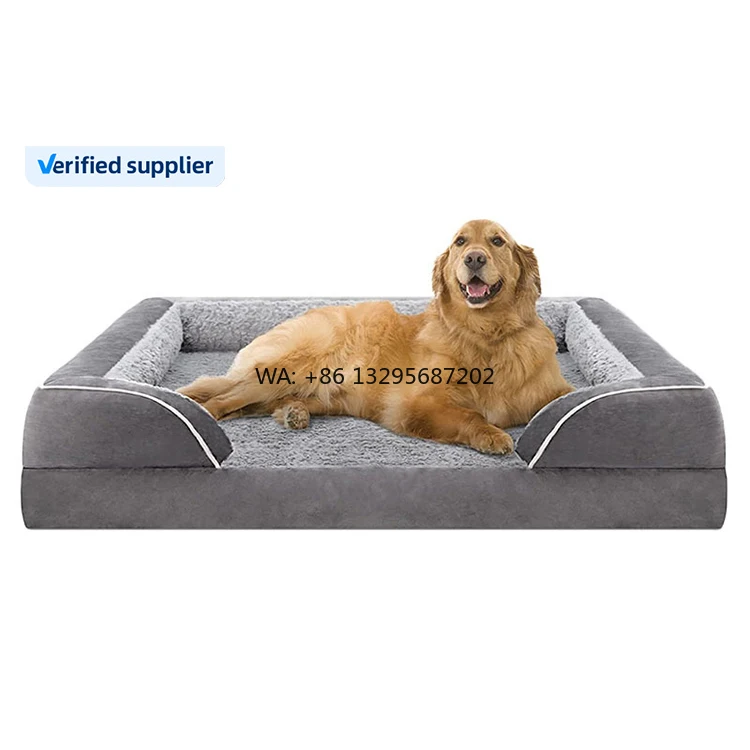 

Dog Bed Supplier Wholesale Extra Large Pet Dog Bed Orthopedic Memory Foam Luxury Dog Cat Bed for Large